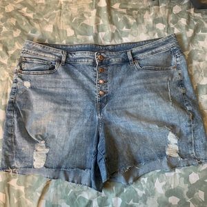 Maurices high rise jean shorts 22W